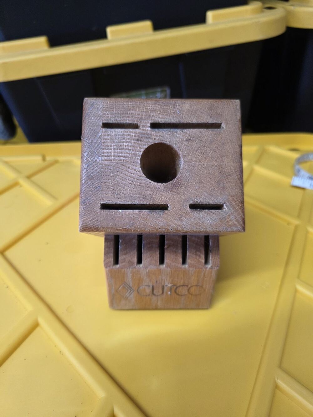 Cutco Cutlery 10 Slot Honey Oak Knife Block Holder Made In The USA